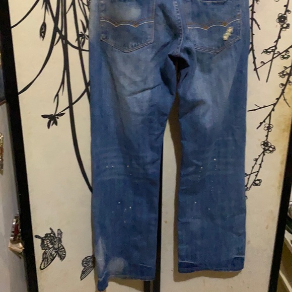 Flypaper Men’s Bootcut Bleach Splatter Wash Distressed Jeans - Picture 16 of 16